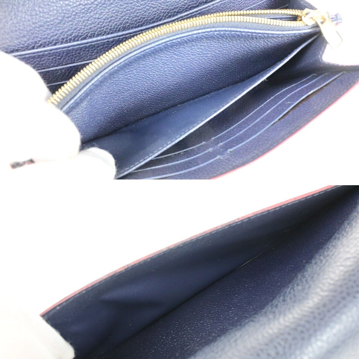 LOUIS VUITTON Portefeuille Sarah Wallet Monogram Empreinte Blue M62125 30YG356