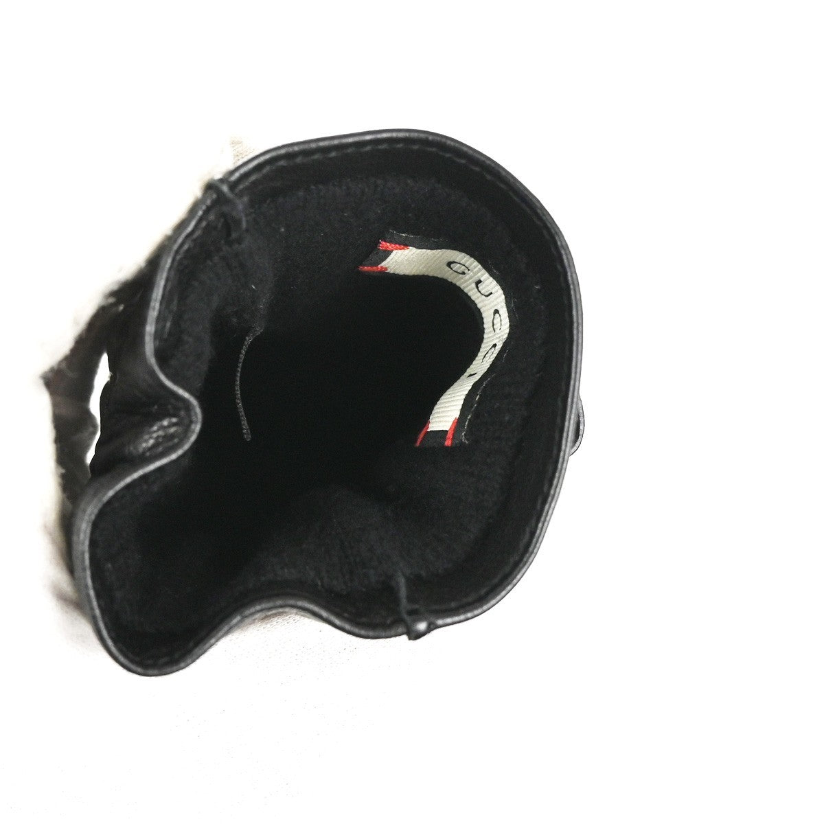 GUCCI Logo Tiger Head Gloves Size 8/S Lambskin Leather Black GHW Italy 04YJ103