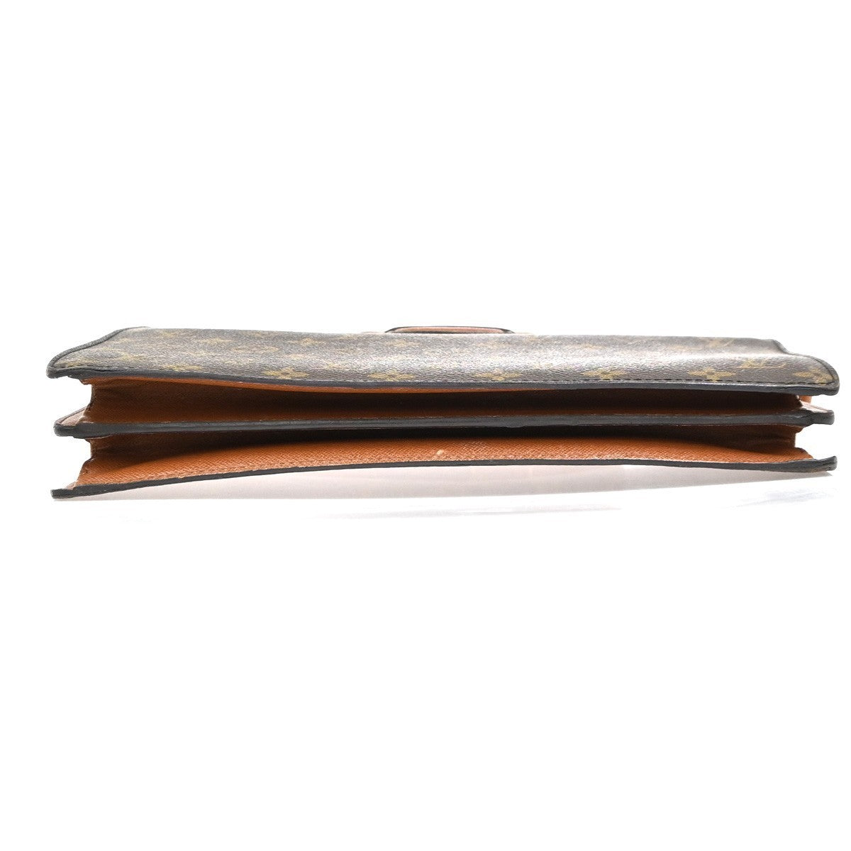 LOUIS VUITTON Courcelles Shoulder Bag Monogram Leather Brown M51375 86KP500