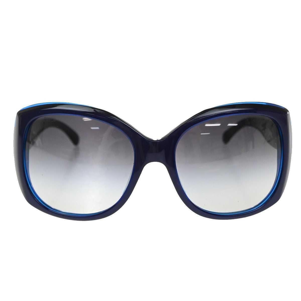 CHANEL CC Logo Sunglasses Eye Were Plastic Metal Blue SHW 5183-A Italy 66MA578