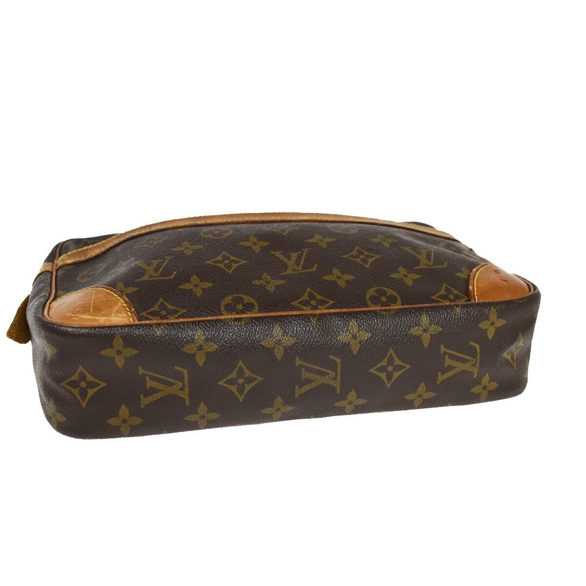 LOUIS VUITTON Compiegne 28 Clutch Bag Monogram Leather Brown GHW M51845 65EA823