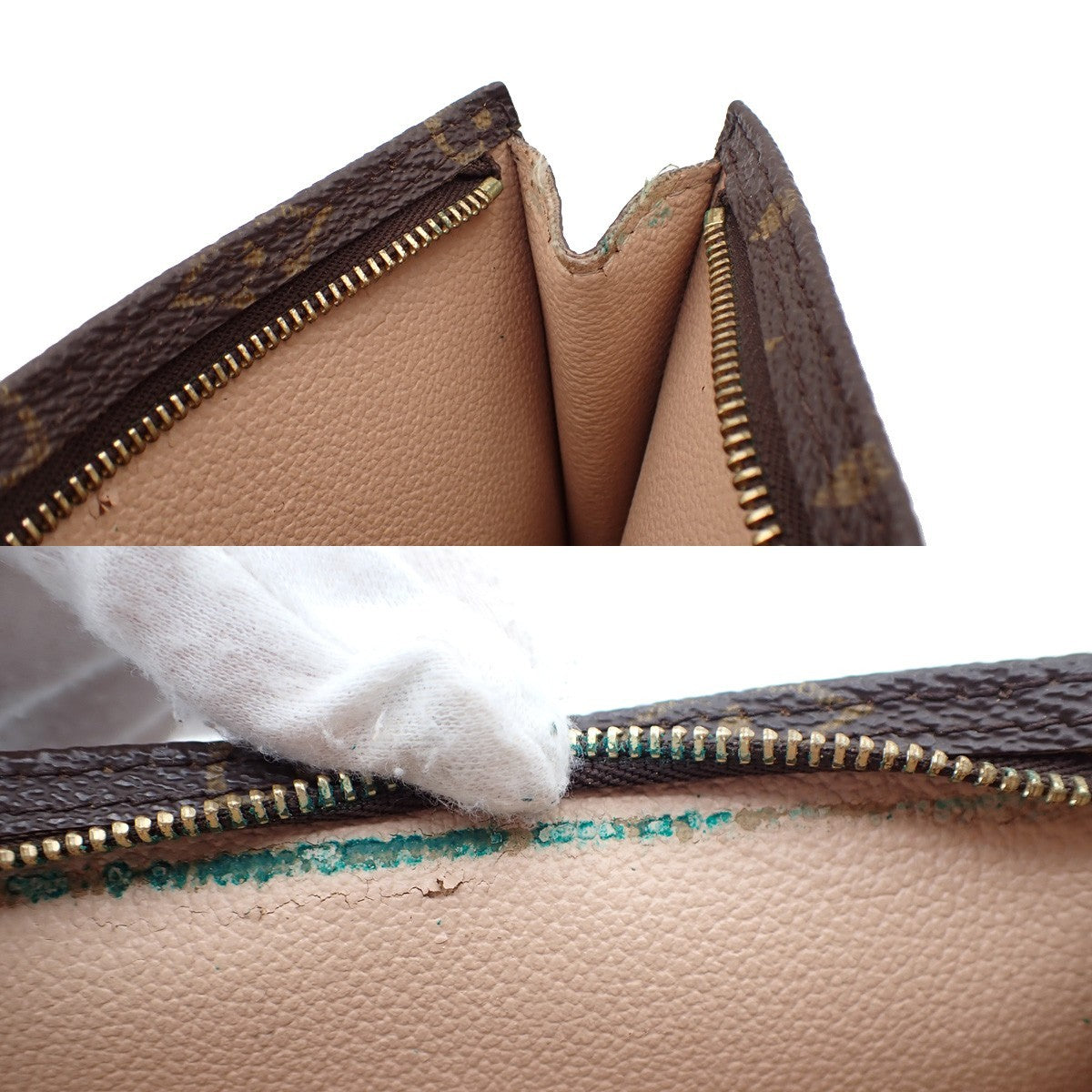 LOUIS VUITTON Logo BUCKET PM Pouch Bag Monogram Leather Brown France 60KB735