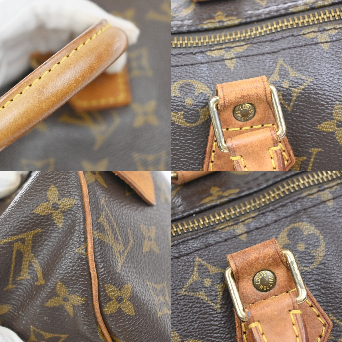 LOUIS VUITTON Speedy 30 Travel Hand Bag Monogram Leather Brown M41526 17MA564