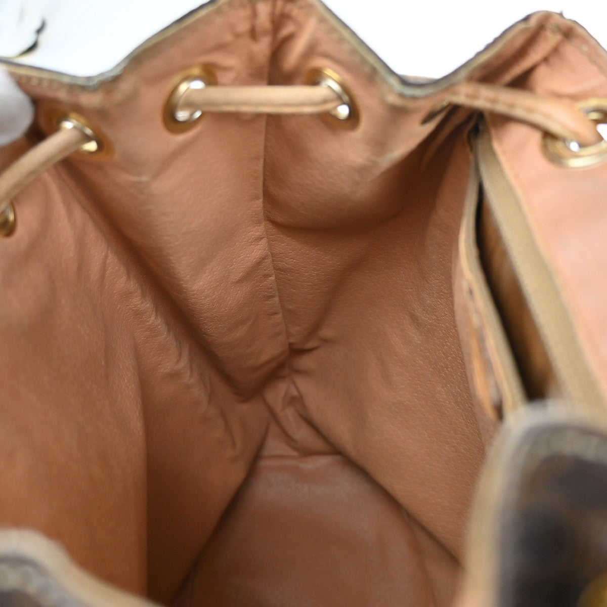CELINE Logo Macadam Pattern Backpack Bag PVC Leather Brown GHW 33KB570