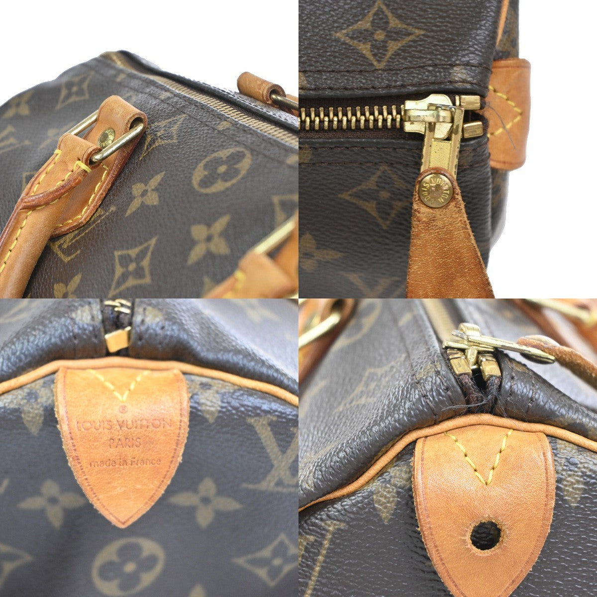 LOUIS VUITTON Speedy 30 Travel Hand Bag Monogram Leather Brown M41526 15CA900