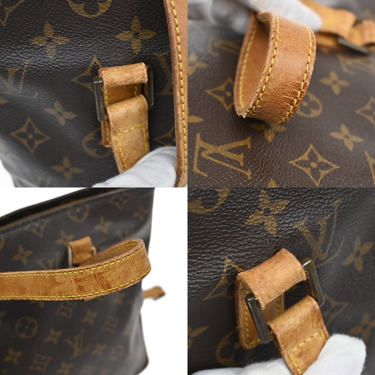 LOUIS VUITTON Cabas Piano Shoulder Bag Monogram Leather Brown M51148 39YH177