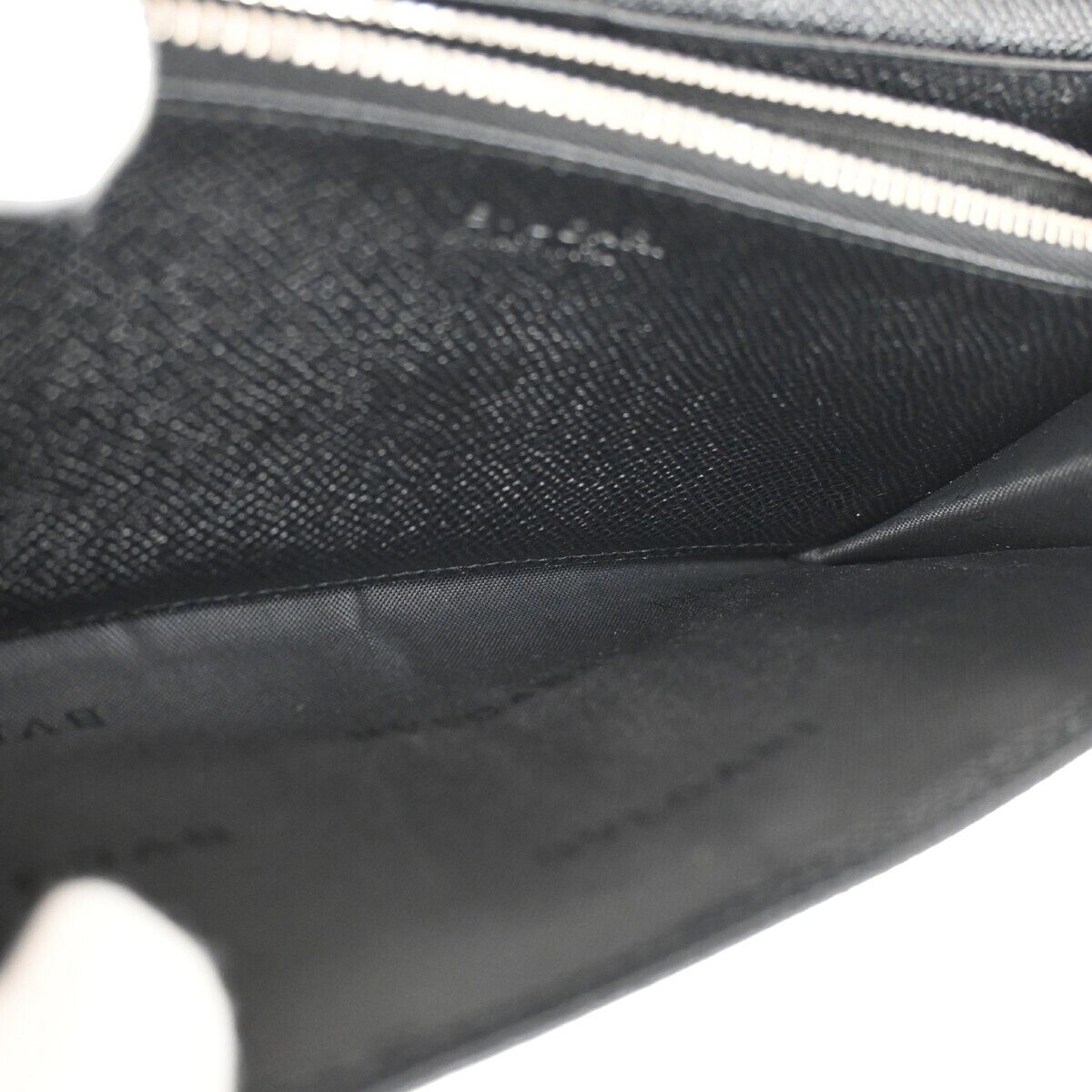 BVLGARI BVLGARI Logo Long Bifold Wallet Purse Leather Black Silver Italy 07EA090