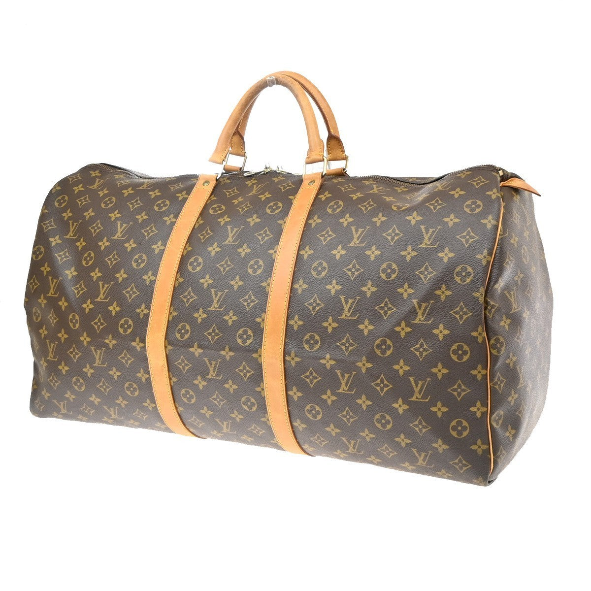LOUIS VUITTON Keepall 60 Travel Hand Bag Monogram Leather Brown M41422 10YJ275