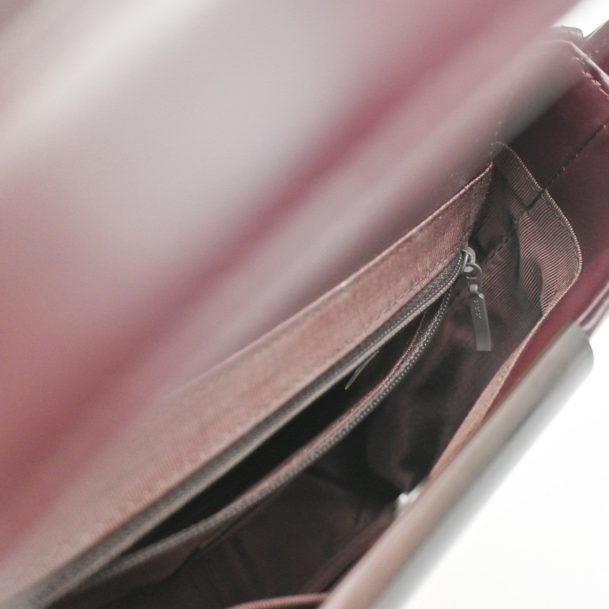 GIVENCHY Logo Top Handle Hand Bag Leather Canvas Burgundy 05KC527
