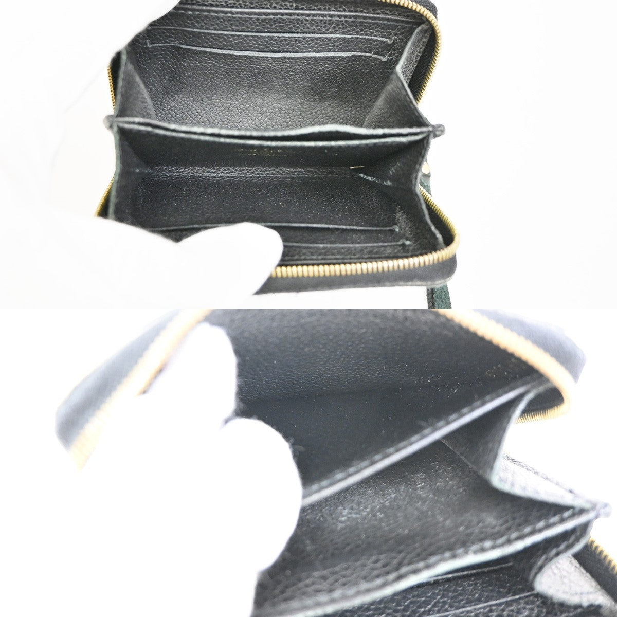 LOUIS VUITTON Zippy Coin Purse Wallet Monogram Empreinte Black M60574 62ZA256