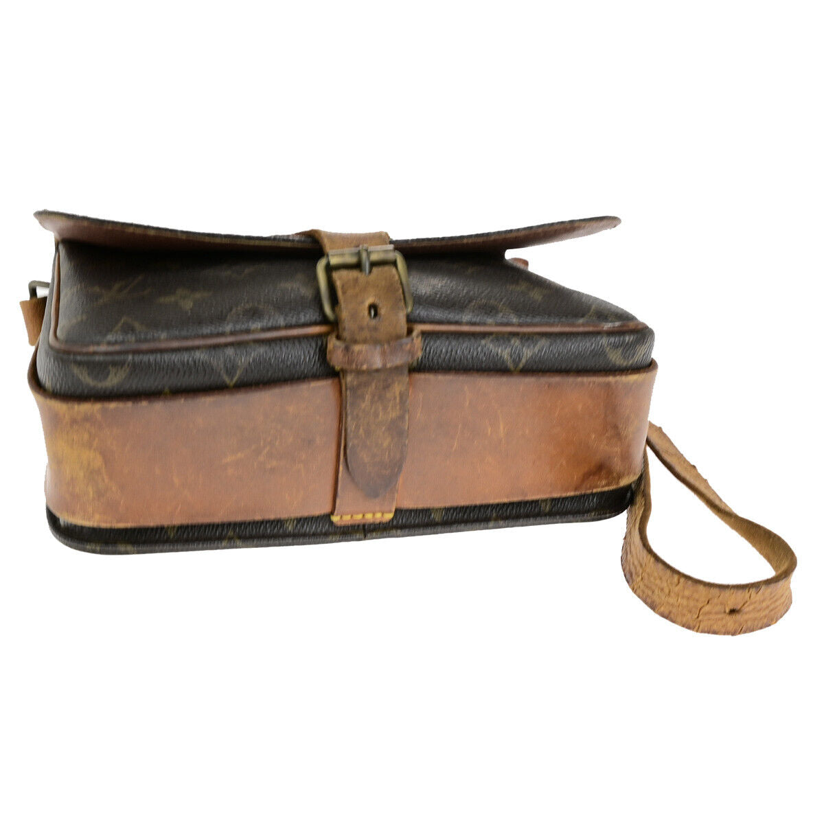 LOUIS VUITTON Cartouchiere MM Shoulder Bag Monogram Leather Brown M51253 61SH981
