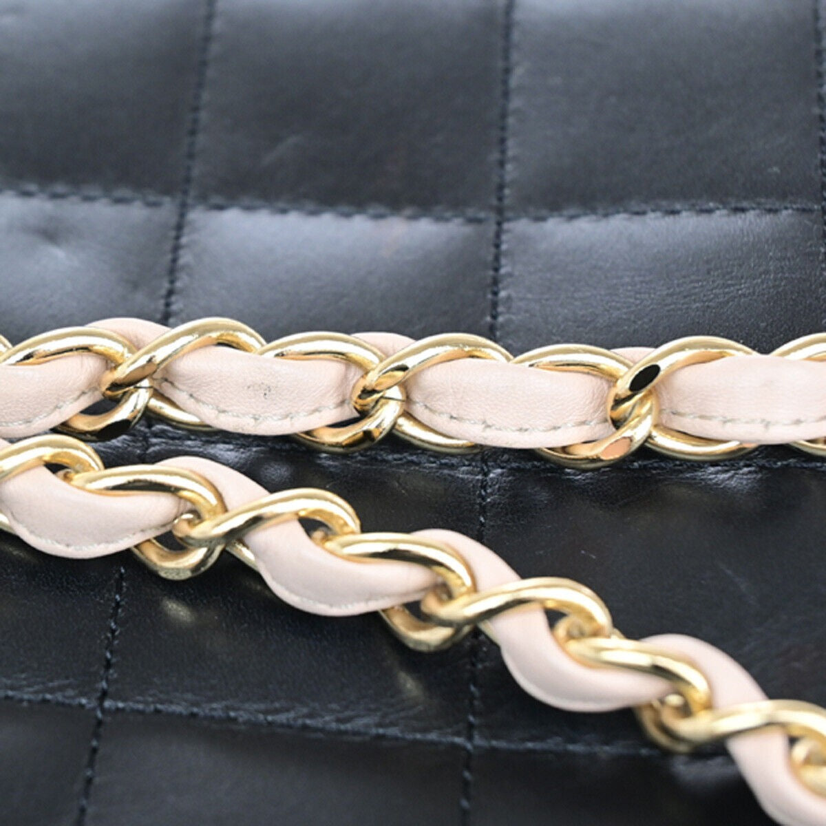 CHANEL CC Girl Jacket Motif Chocolate Bar Chain Shoulder Bag Leather BK 865RK055