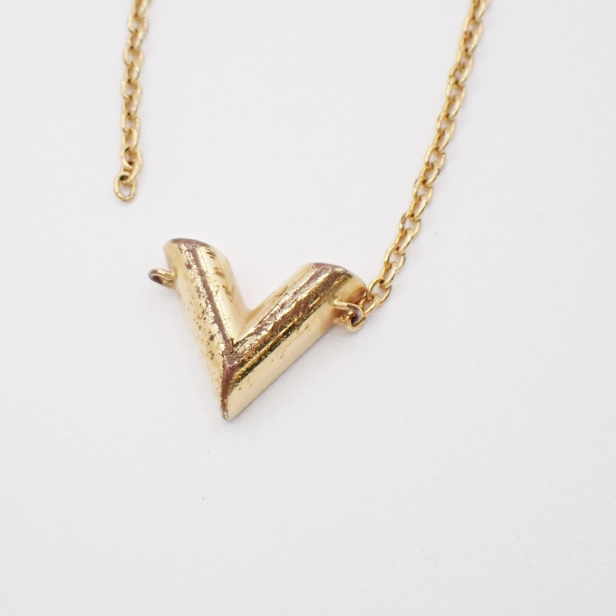 LOUIS VUITTON LV Logo Essential V Bracelet Gold-Plated Italy M61084 05KP269
