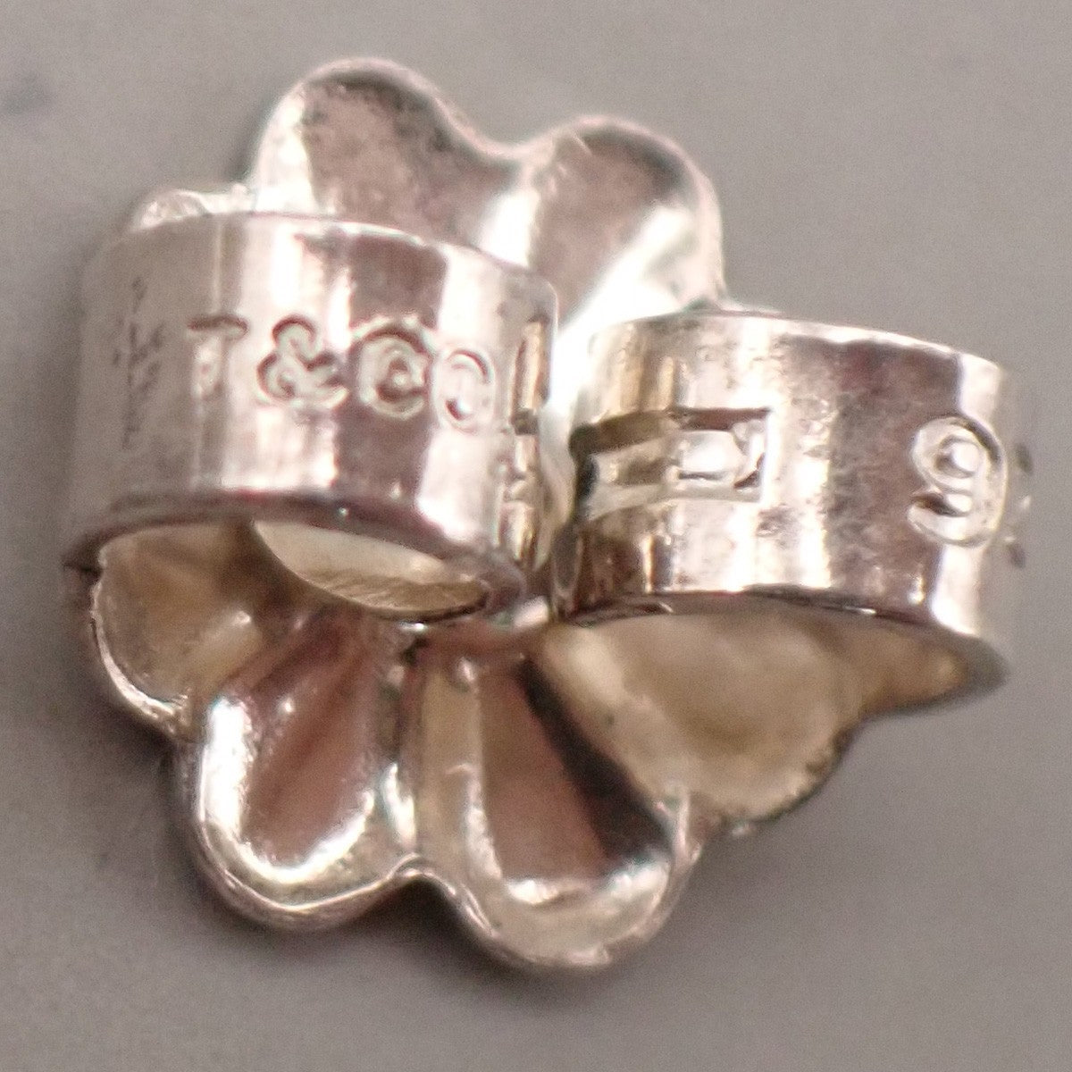 Tiffany & Co. Logo Paloma Picasso Loving Heart Stud Earring Silver 925 02CA571