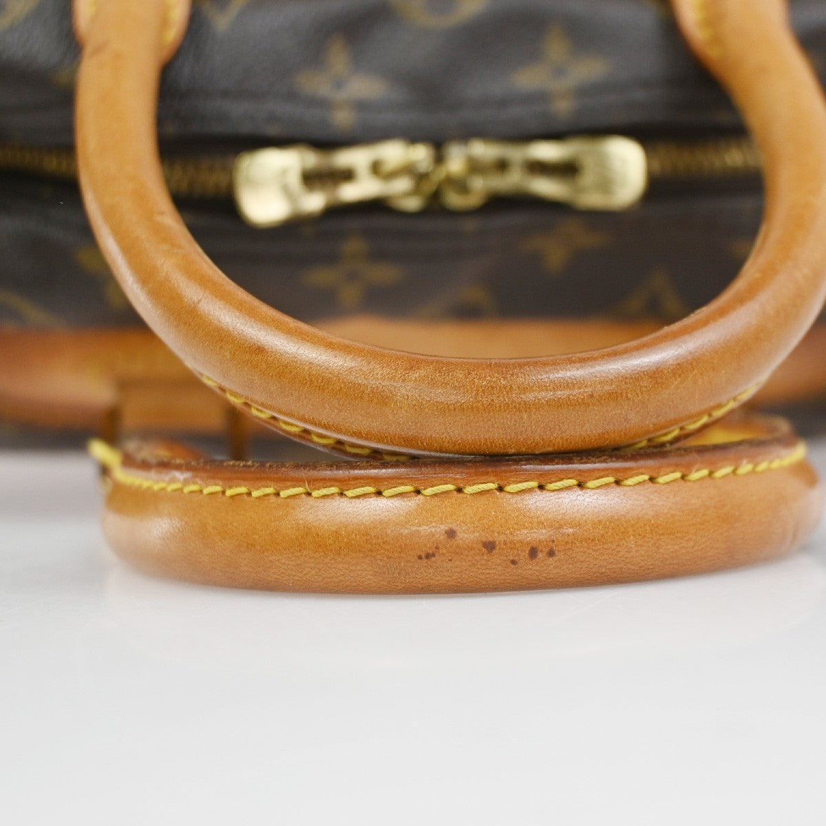LOUIS VUITTON LV Logo Deauville Hand Bag Monogram Leather Brown M47270 65ZA315