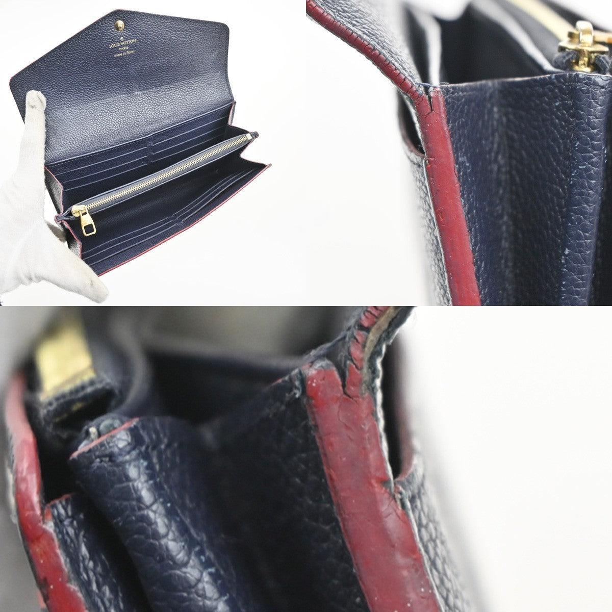 LOUIS VUITTON Portefeuille Sarah Wallet Monogram Empreinte Blue M62125 69MA195