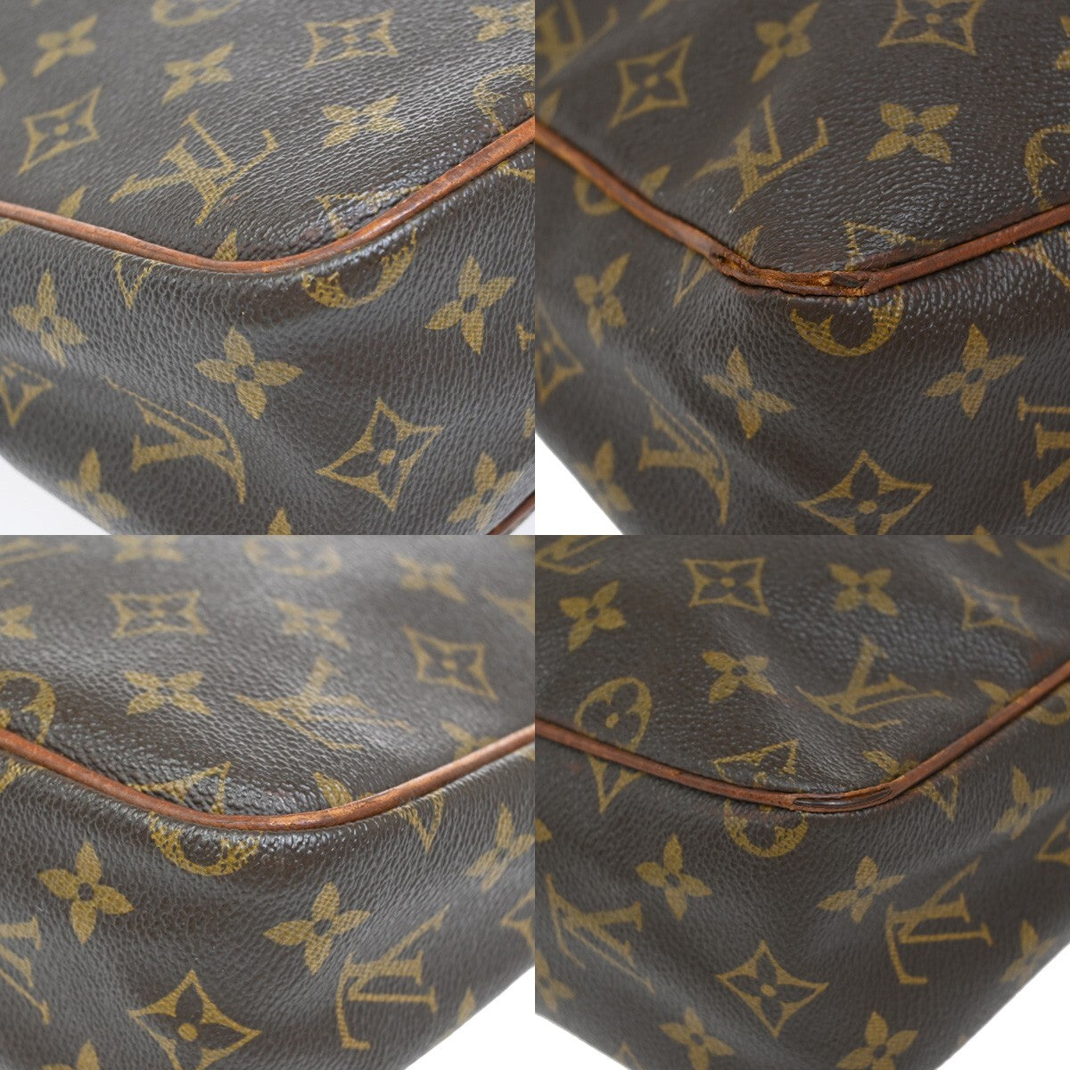 LOUIS VUITTON Petit Marceau Shoulder Bag Monogram Leather Brown M40264 62EE313