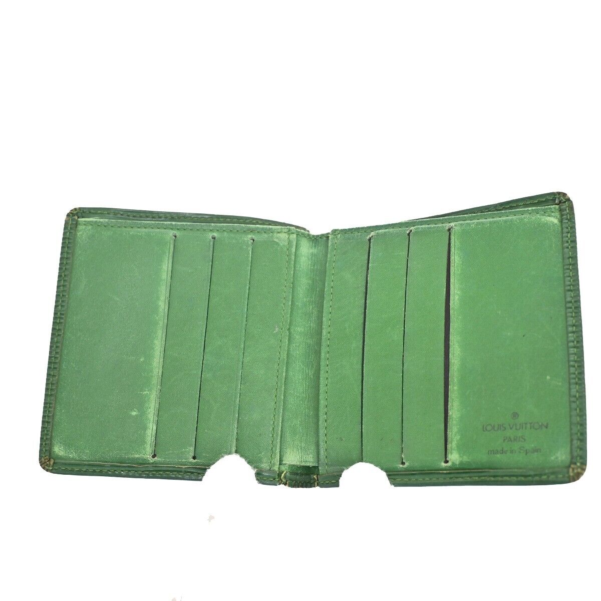 LOUIS VUITTON 3 Set Bifold Wallet Purse Monogram Epi Taiga Leather Green 02SH153