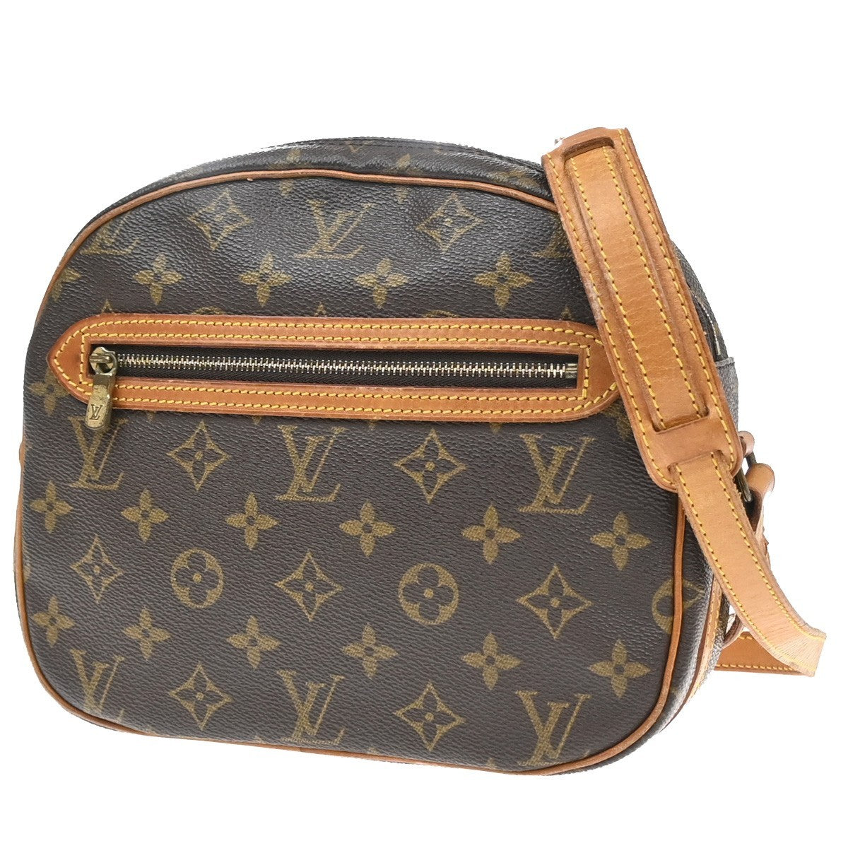 LOUIS VUITTON Senlis Shoulder Bag Monogram Leather Brown France M51222 88YJ195