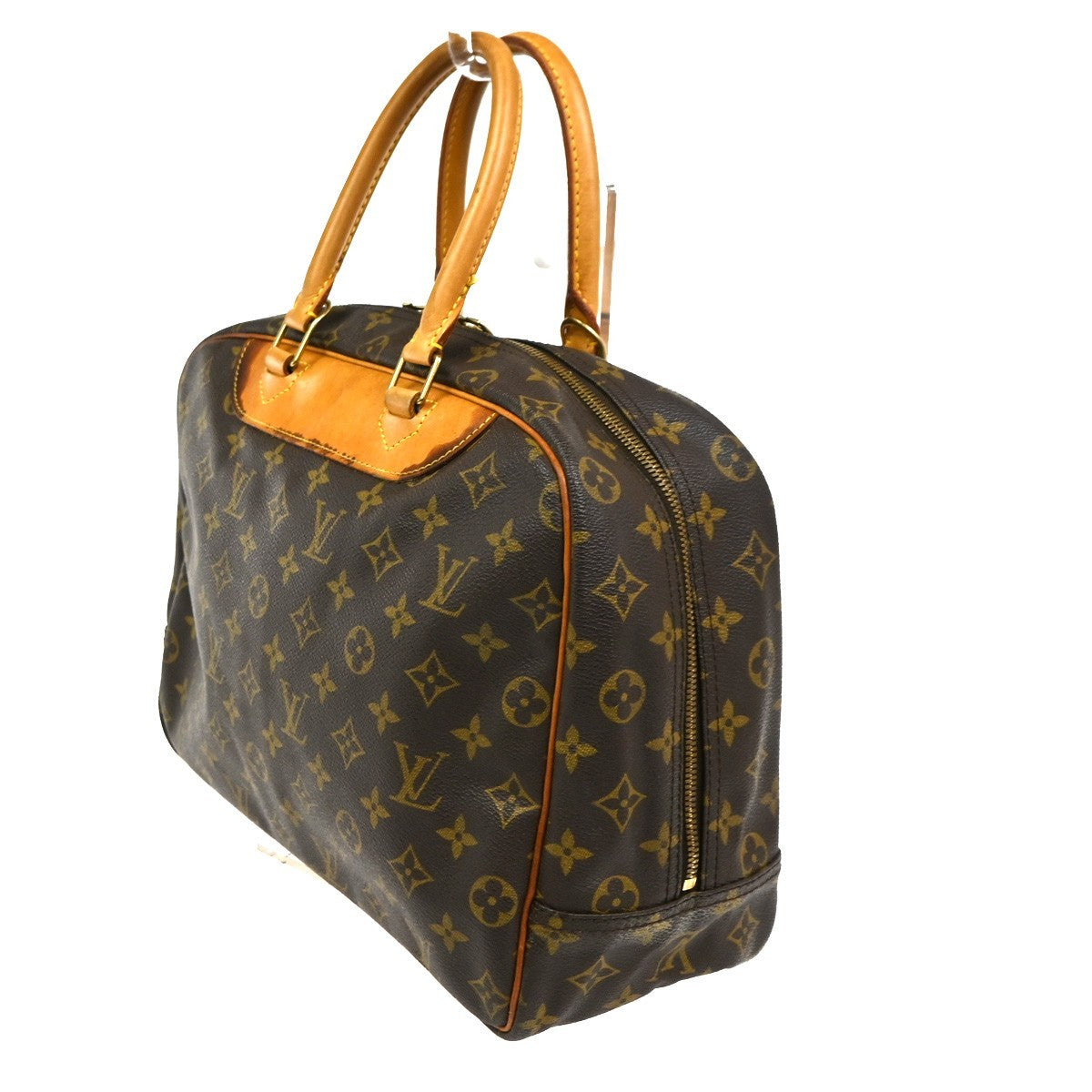 LOUIS VUITTON LV Logo Deauville Hand Bag Monogram Leather Brown M47270 31KC607