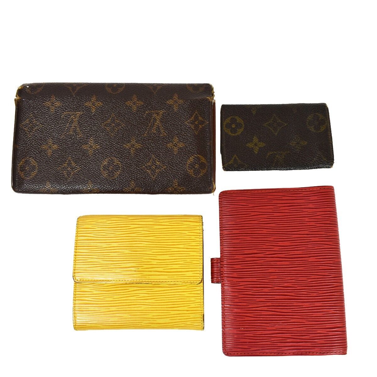LOUIS VUITTON 4 Set Wallet Key Case Day Planner Monogram Epi Leather BN 09YB169
