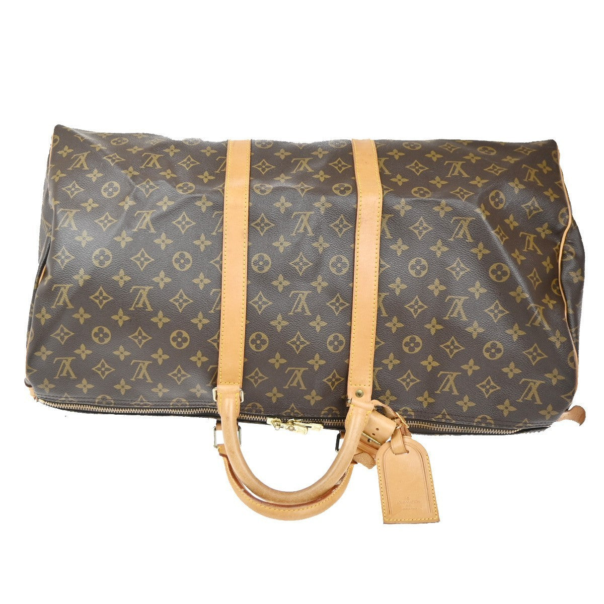 LOUIS VUITTON Keepall 55 Travel Hand Bag Monogram Leather Brown M41424 14CA649