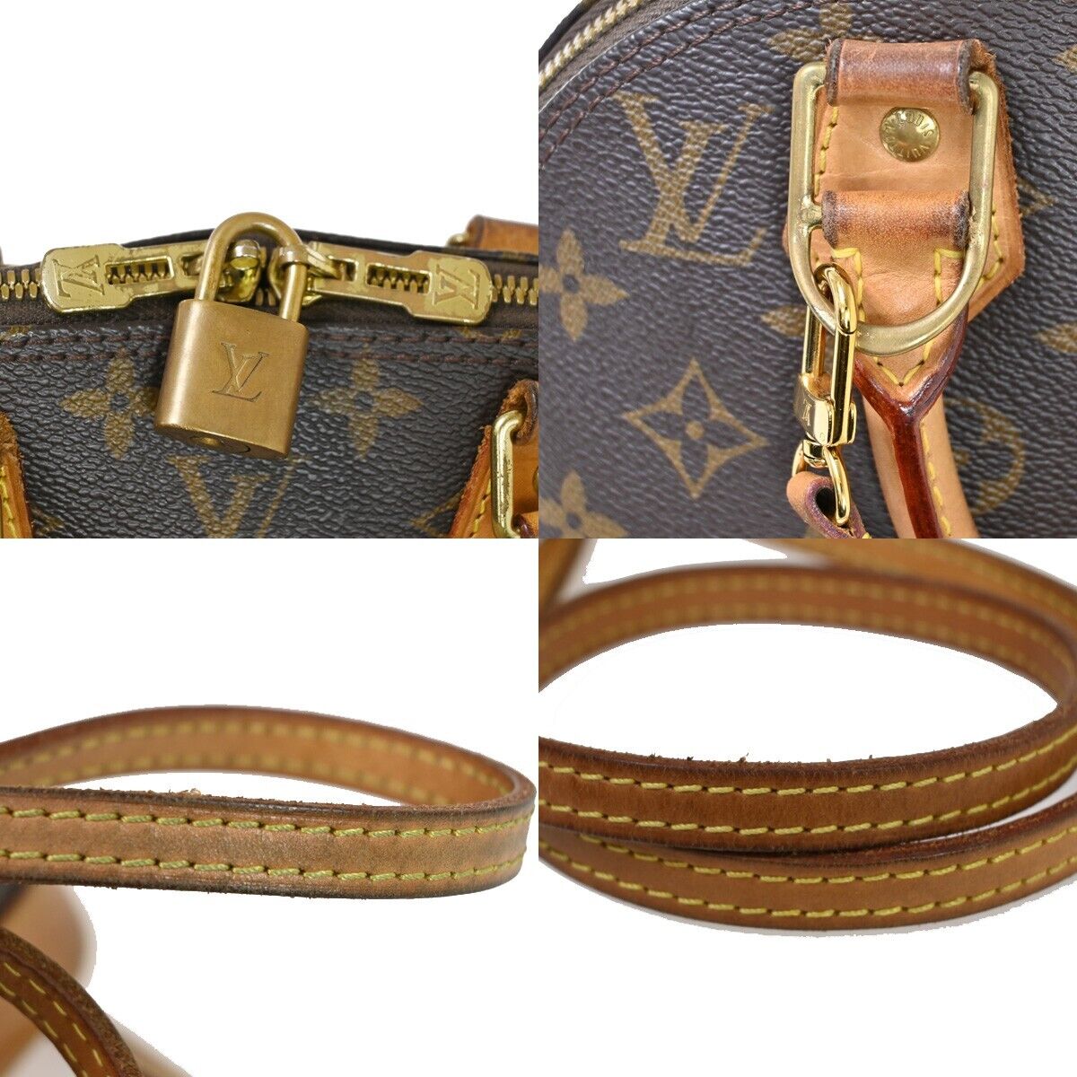 LOUIS VUITTON LV Logo Alma BB Hand Shoulder Bag Monogram Leather M53152 55SH172