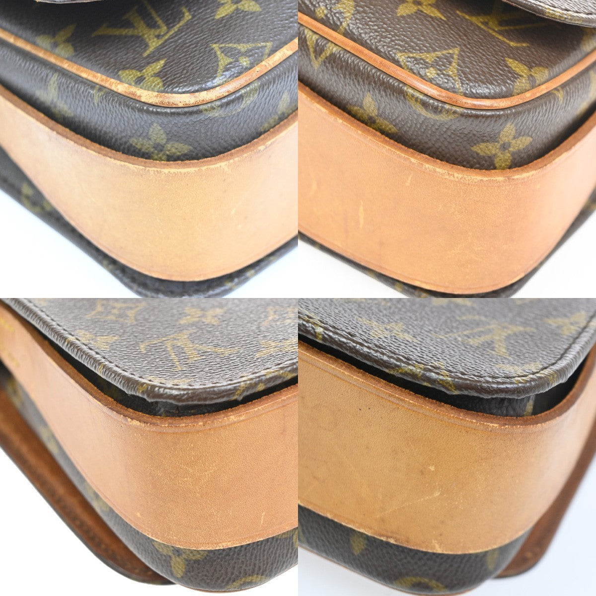 LOUIS VUITTON Cartouchiere MM Shoulder Bag Monogram Leather Brown M51253 33KC525
