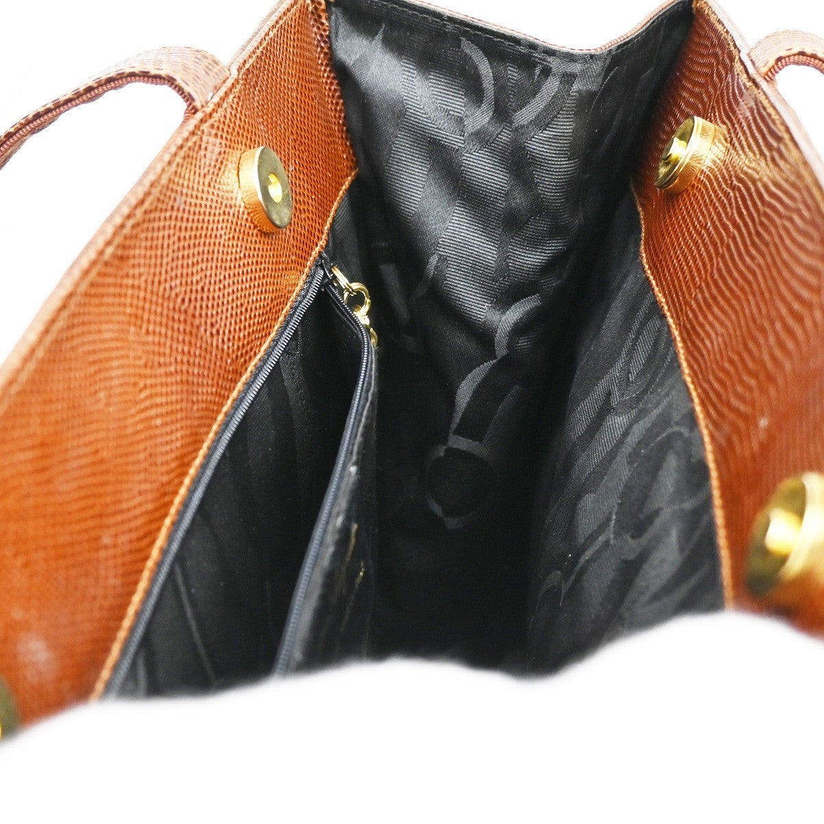 SALVATORE FERRAGAMO Logo Vara Shoulder Bag Embossing Leather Brown 63KB860