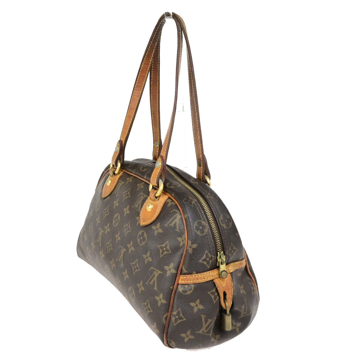 LOUIS VUITTON Montorgueil PM Shoulder Bag Monogram Leather Brown M95565 02SJ548