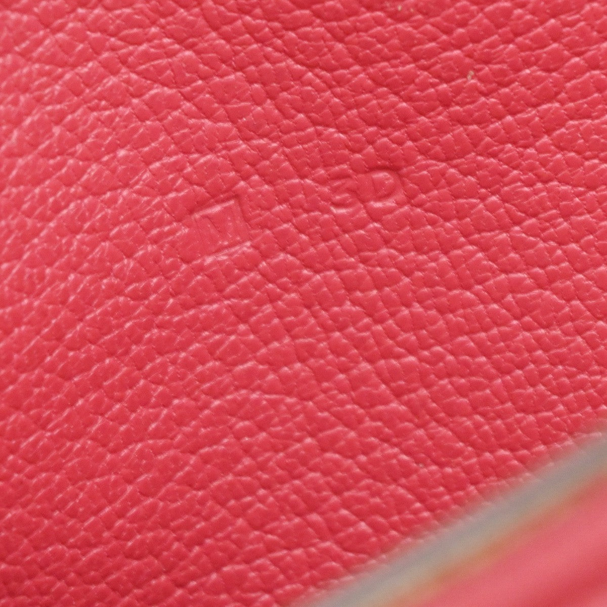 HERMES Logo Bearn Long Bifold Wallet Chevre Leather Pink France 61KP048