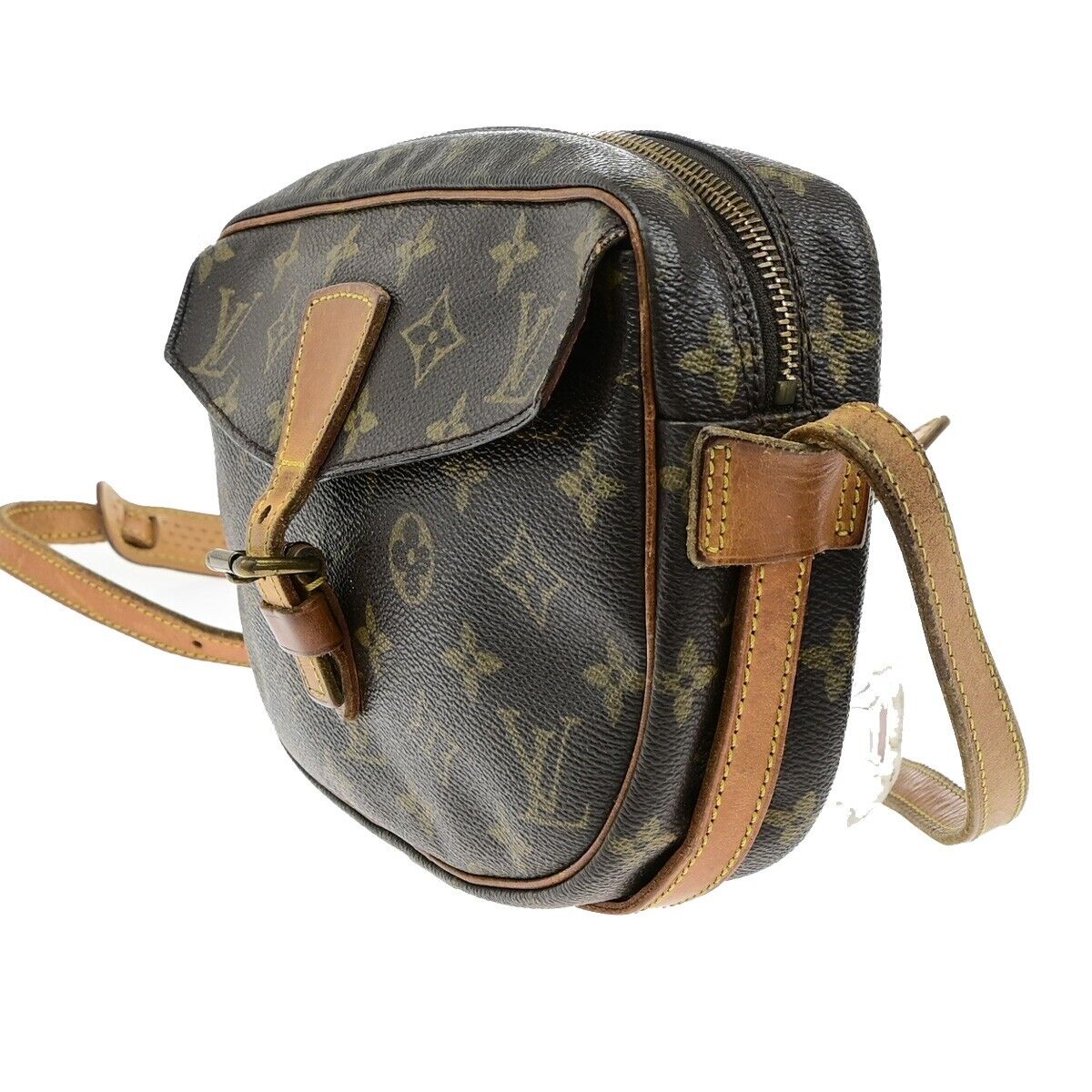 LOUIS VUITTON Jeune Fille PM Shoulder Bag Monogram Leather Brown M51227 61EE025