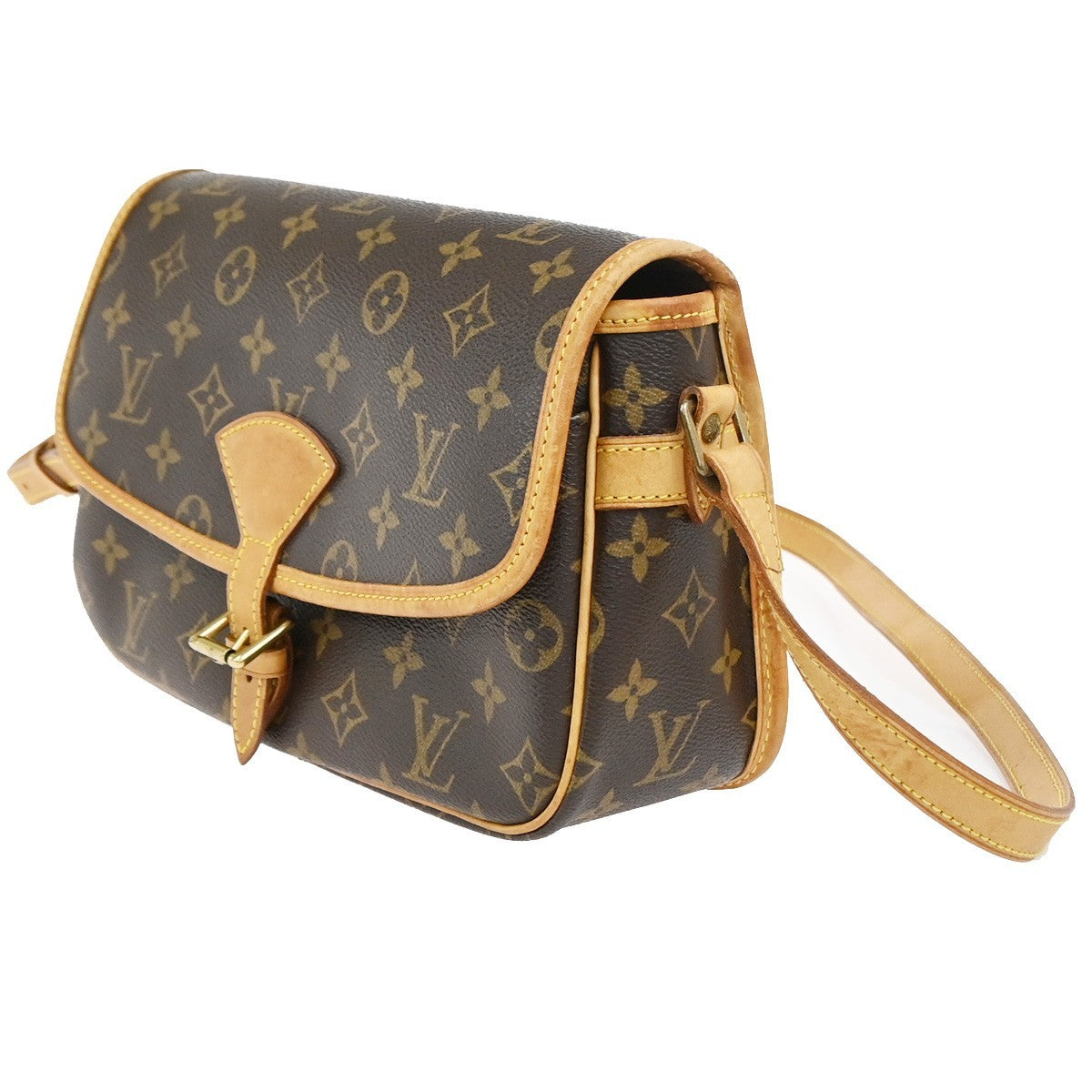 LOUIS VUITTON Sologne Shoulder Bag Monogram Leather Brown France M42250 93YJ062
