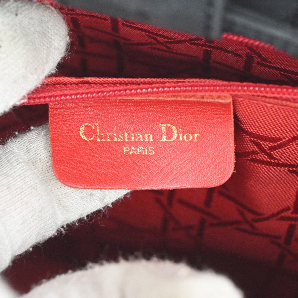 CHRISTIAN DIOR Lady Dior Cannage Hand bag Nylon leather Italy GHW  72KD052