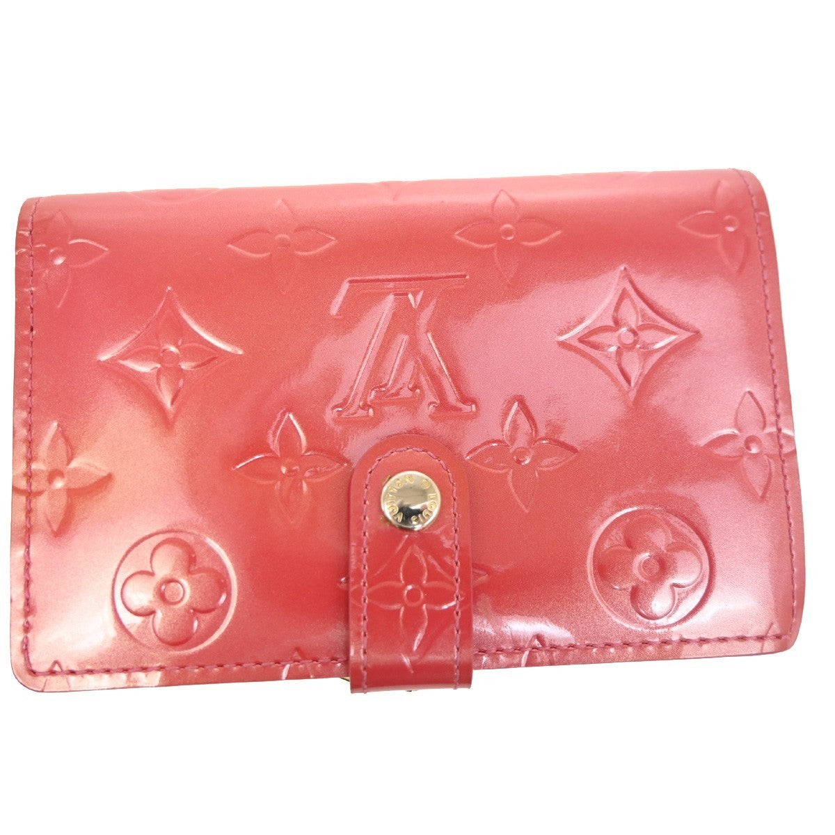 LOUIS VUITTON Porte-Monnaie Viennois Wallet Monogram Vernis Pink M9141F 63TA447