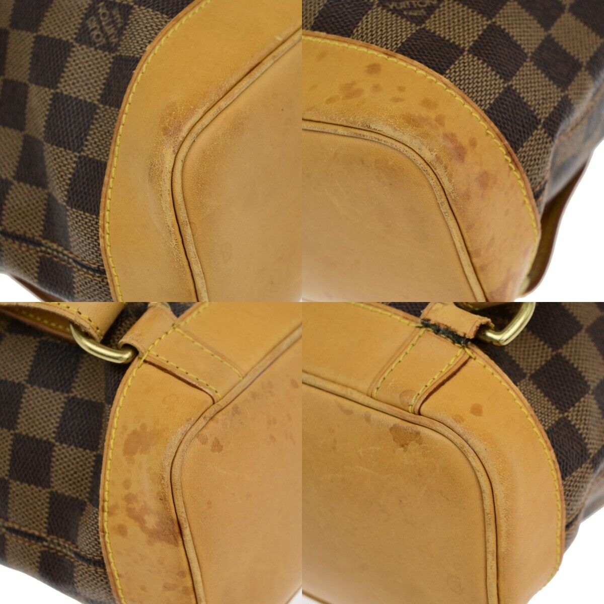 LOUIS VUITTON Logo Arlequin Backpack Bag Damier Ebene Brown N99038 31ED783