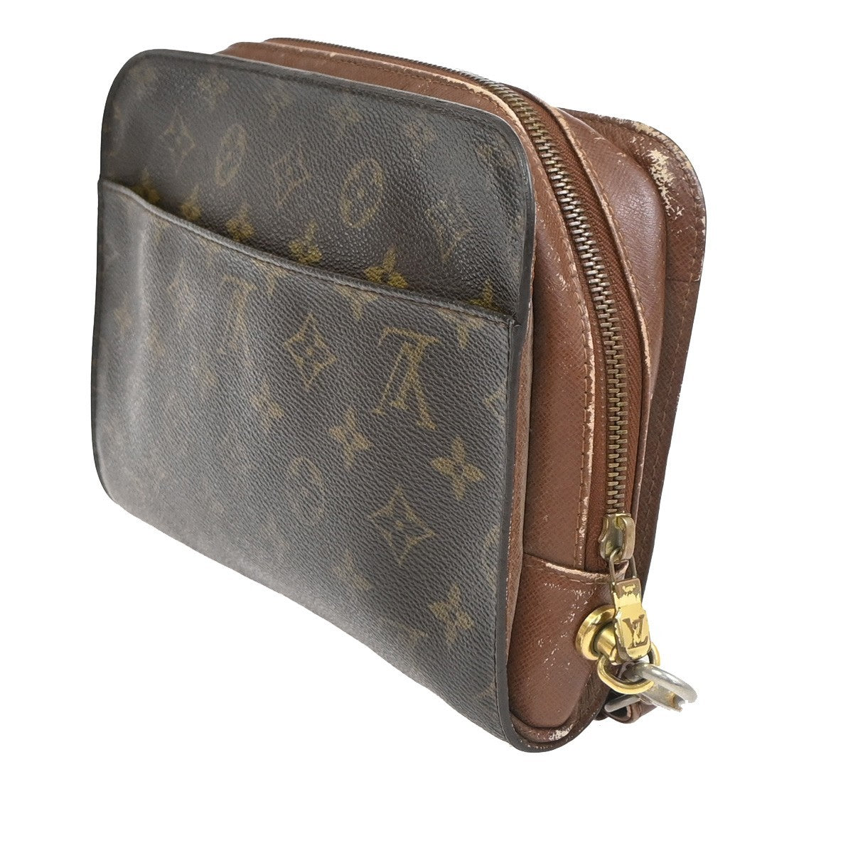 LOUIS VUITTON Orsay Clutch Hand Bag Monogram Leather Brown France M51790 05YJ179