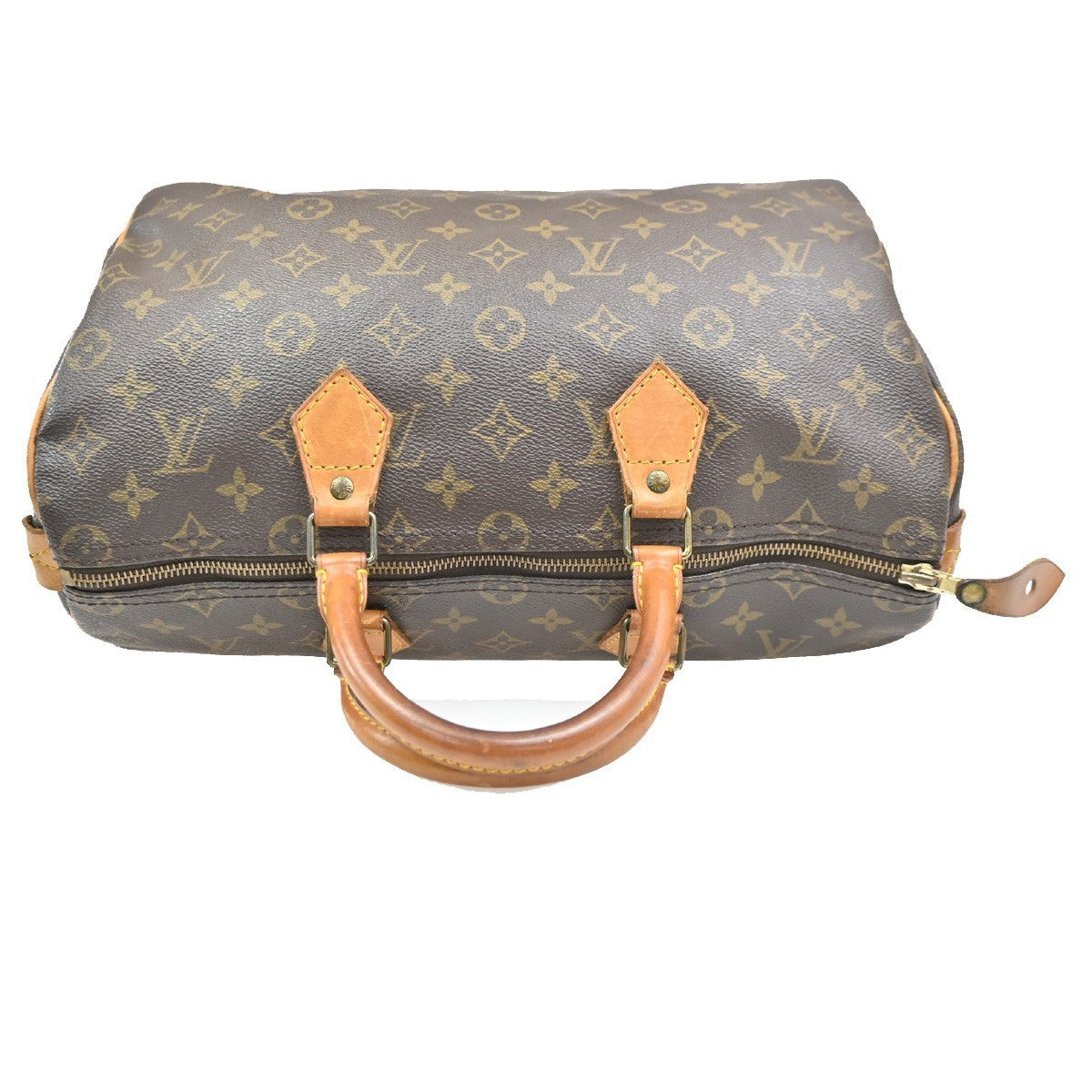 LOUIS VUITTON Speedy 35 Travel Hand Bag Monogram Leather Brown M41524 14PA111