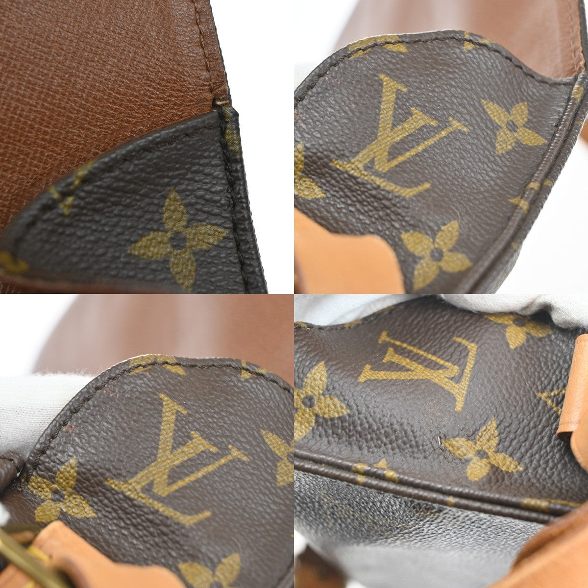 LOUIS VUITTON Cartouchiere MM Shoulder Bag Monogram Leather Brown M51253 82KD042