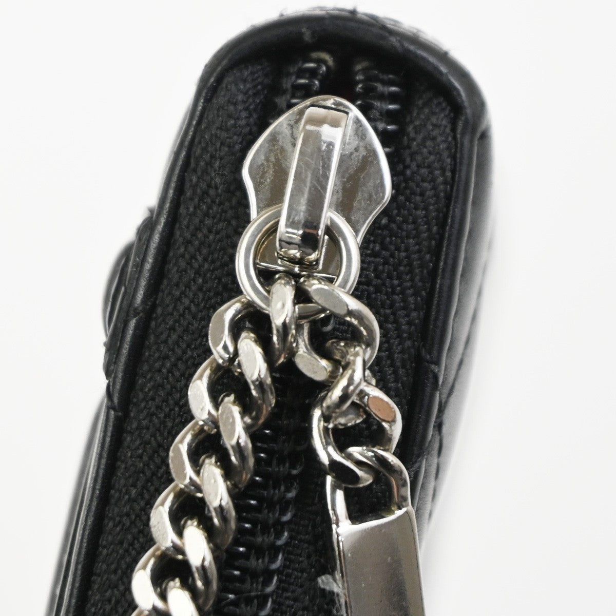 CHANEL CC Cambon Line Zip Around Long Wallet Patent Leather Black Spain 79MA496
