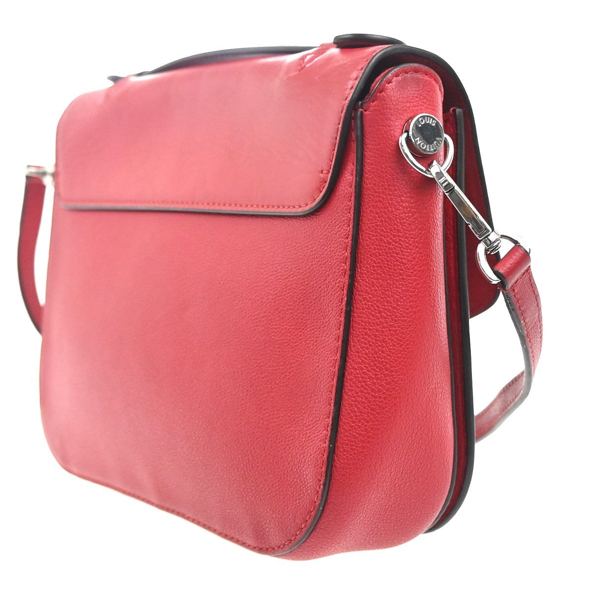 LOUIS VUITTON Very Messenger 2way Shoulder Hand Bag Monogram Leather Red 52MA426