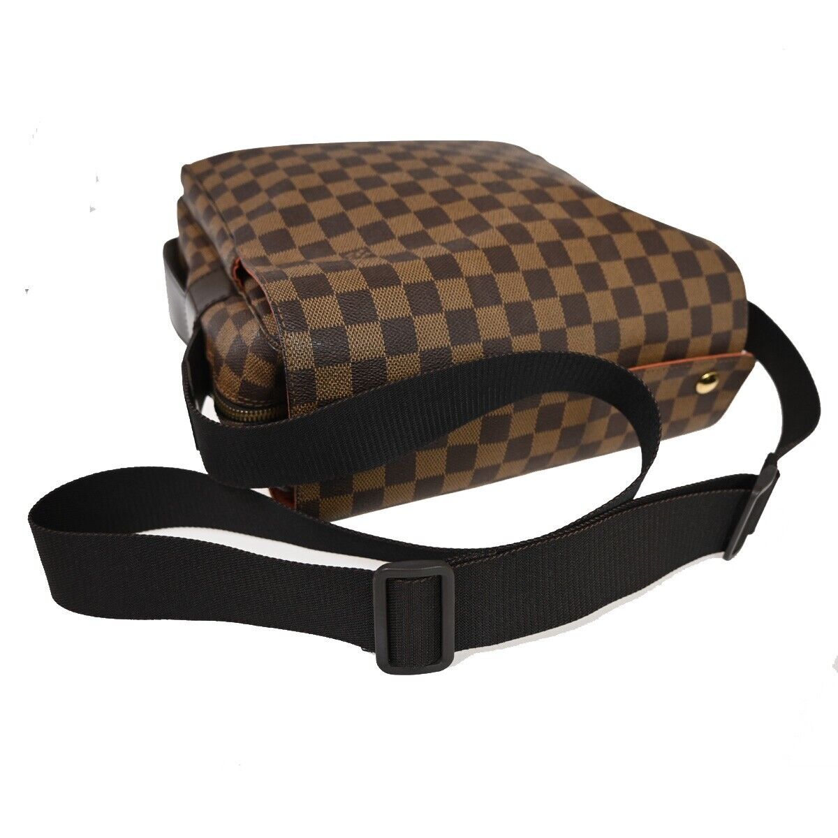 LOUIS VUITTON Naviglio Shoulder Bag Damier Ebene Leather Brown N45255 90FA422