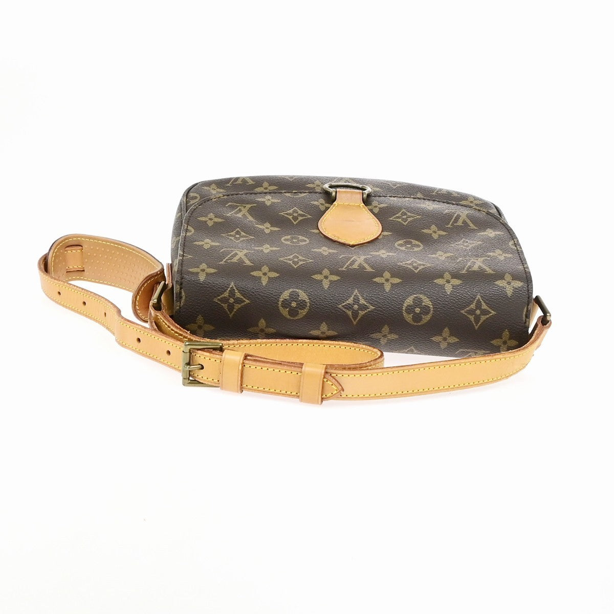 LOUIS VUITTON Saint Cloud GM Shoulder Bag Monogram Leather Brown M51242 39YJ254