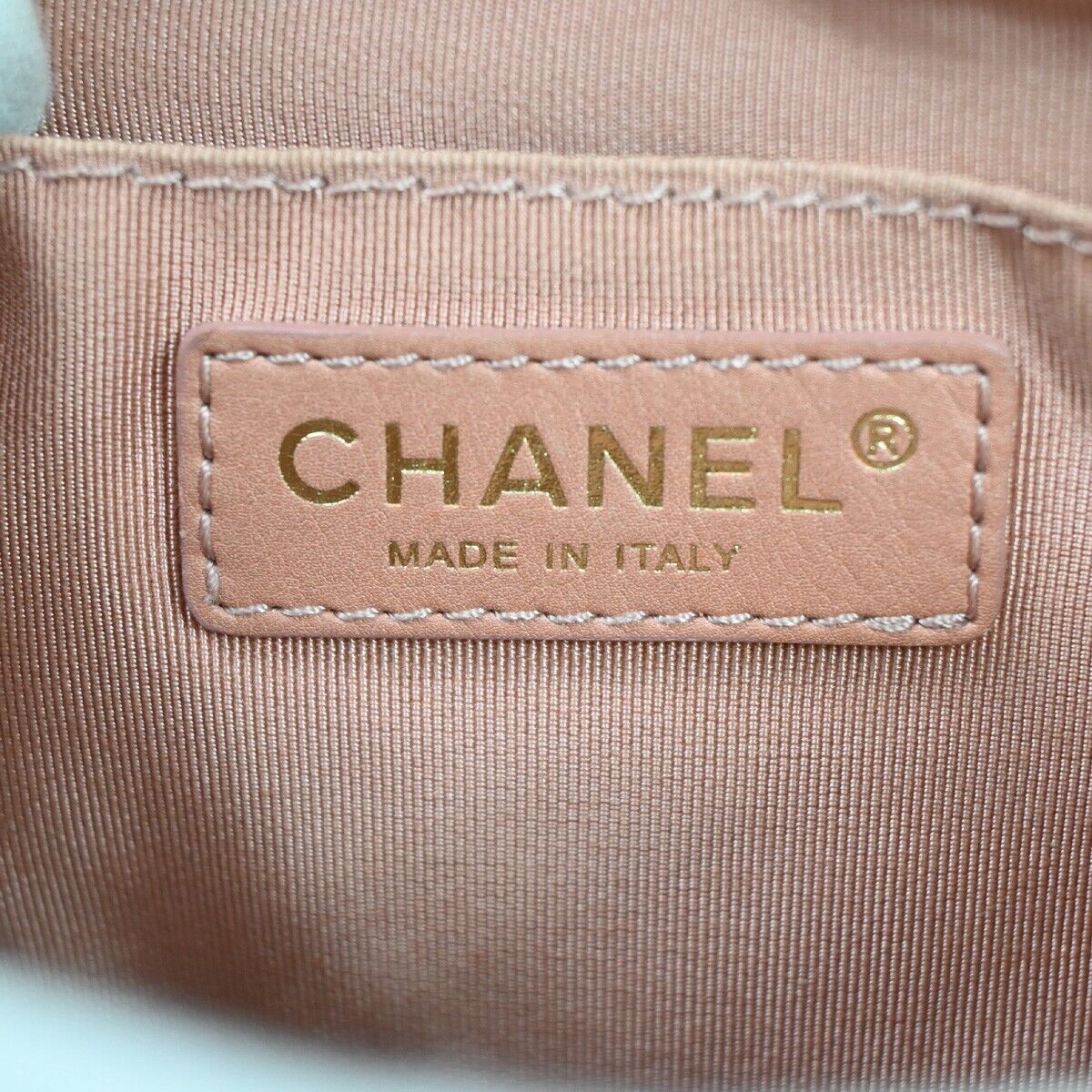 CHANEL CC Matelasse Mini Chain Shoulder Bag Leather Pink GHW Italy 323RH639