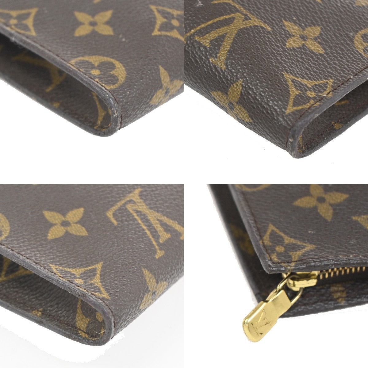 LOUIS VUITTON BUCKET PM Mini Clutch Pouch Bag Monogram Leather France 02KC735