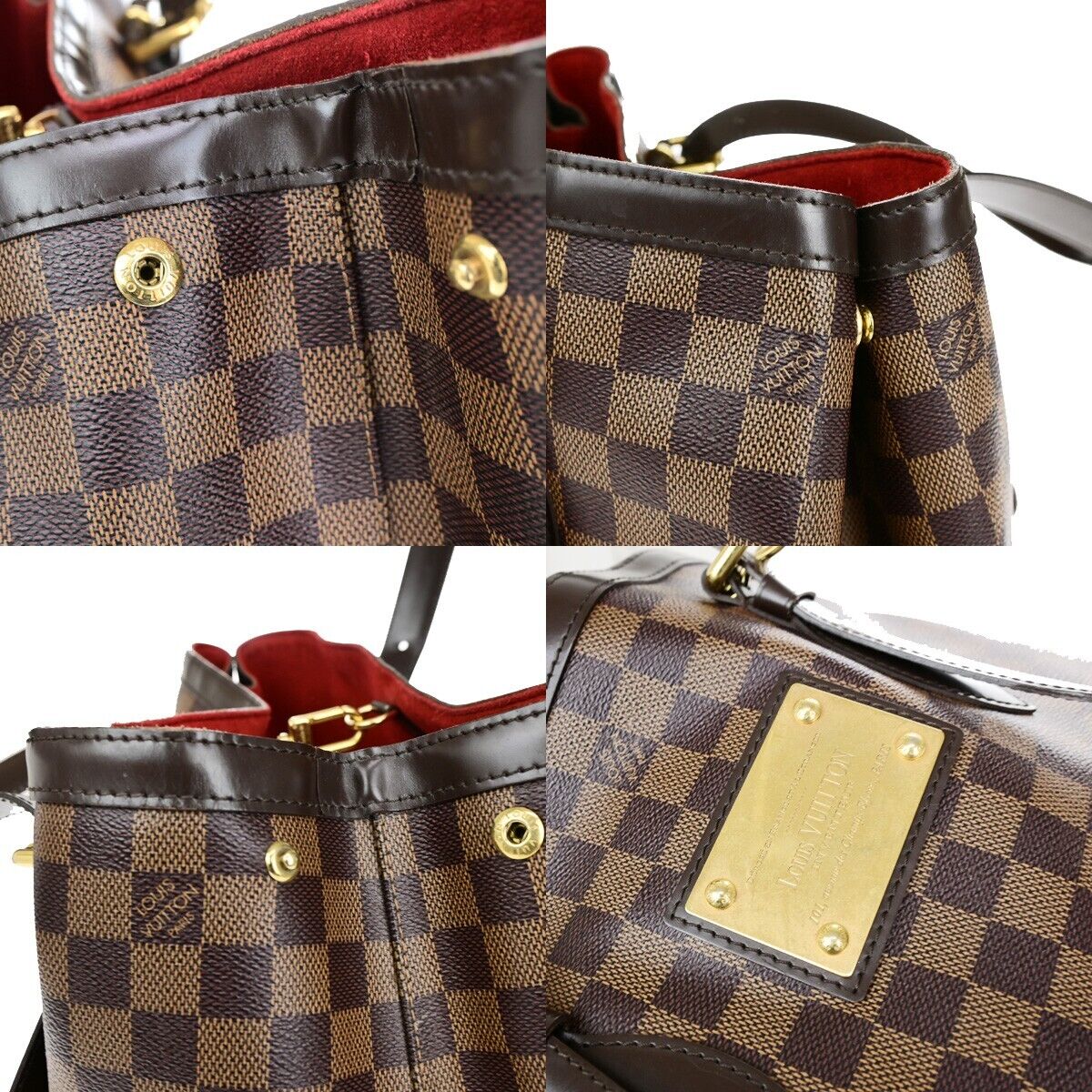 LOUIS VUITLOUIS VUITTON Hampstead MM Shoulder Bag Damier Leather N51204 11EC893
