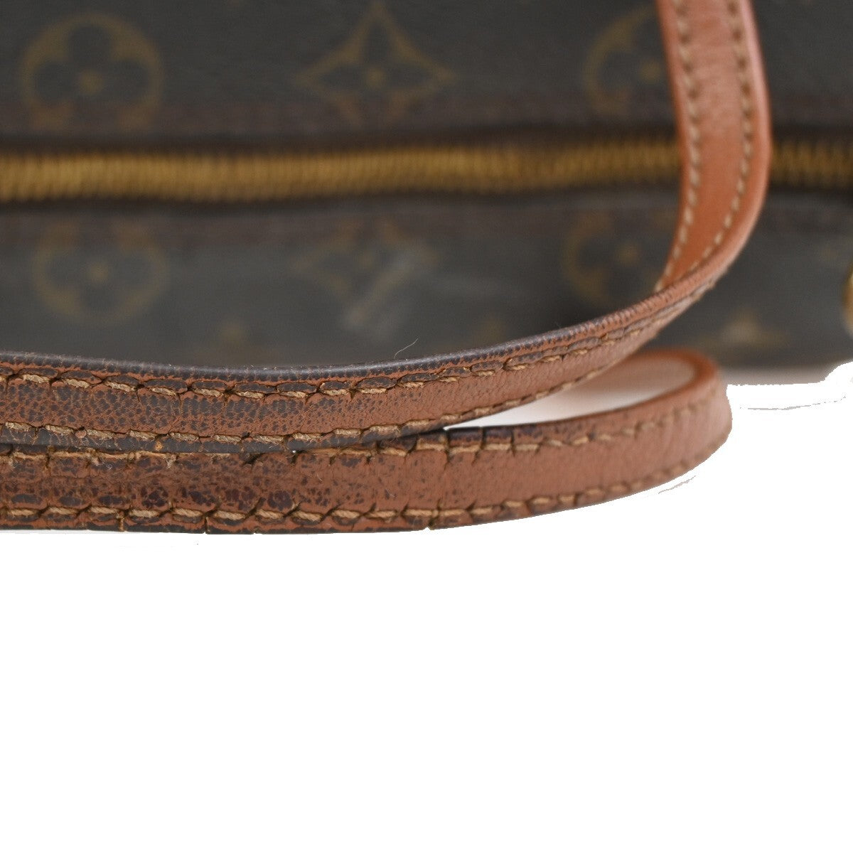 LOUIS VUITTON Logo PAPILLON 26 Hand Bag Monogram Leather Brown M51366 68FB581
