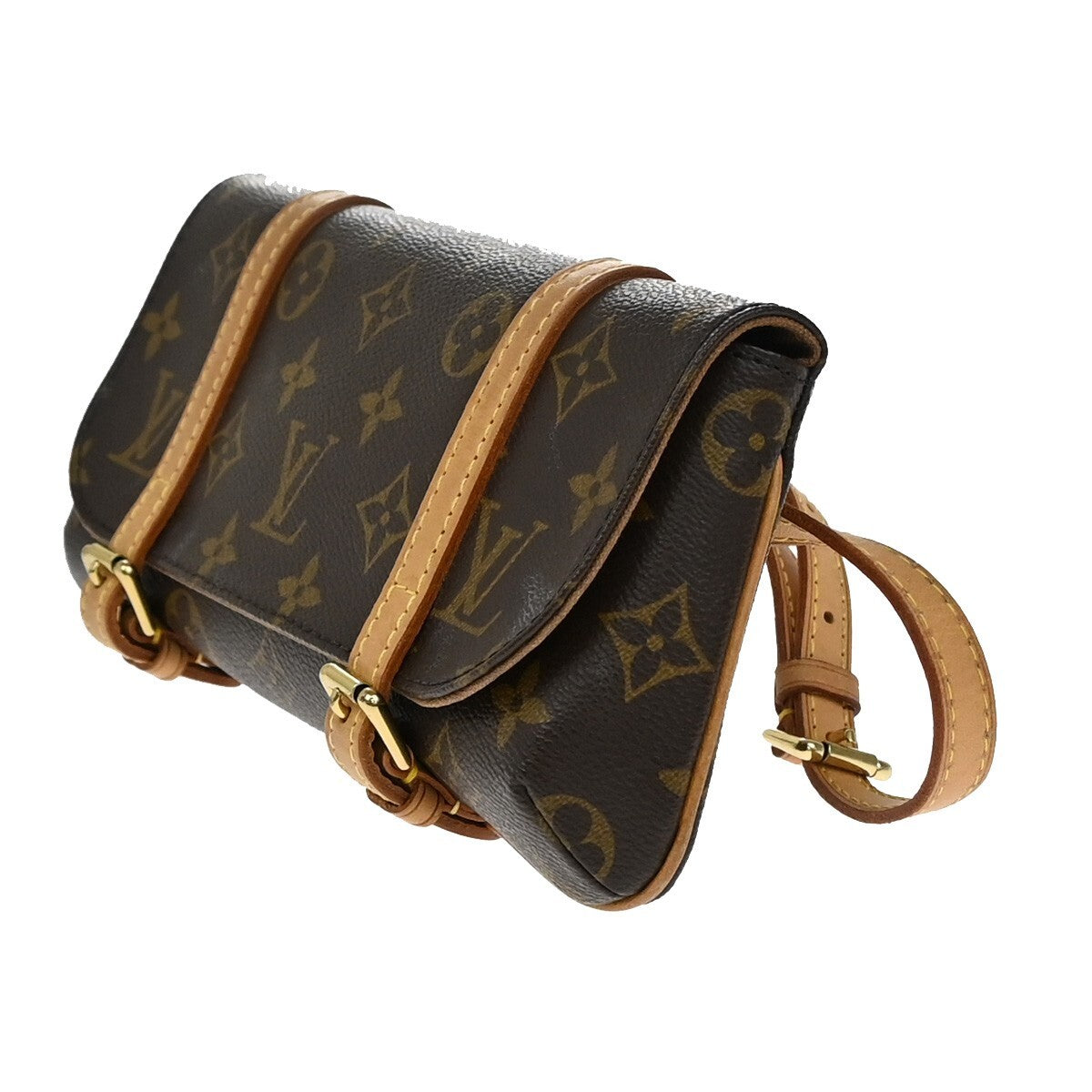 LOUIS VUITTON LV Pochette Marrell Bum Bag Monogram Leather Brown M51159 94EE150