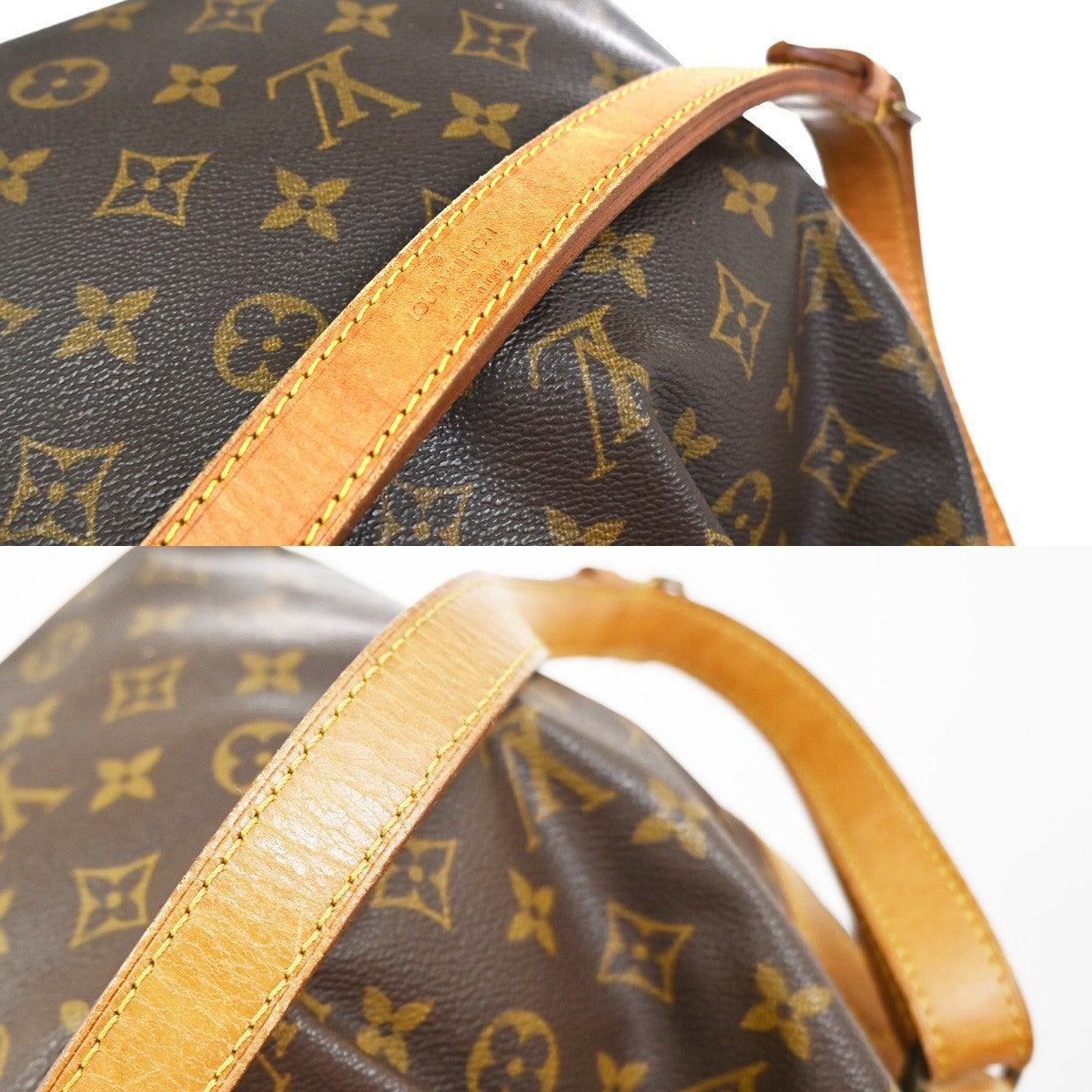 LOUIS VUITTON Petit Noe Drawstring Shoulder Bag Monogram Leather M42226 77YJ043