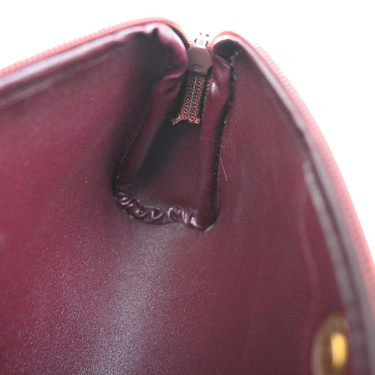 CHRISTIAN DIOR Trotter Pattern Cosmetic Pouch Canvas Leather Red France 68KD157